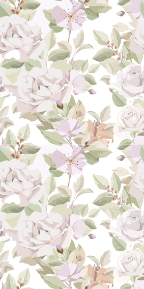 Floral rug with an elegant floral seamless pattern - TenStickers