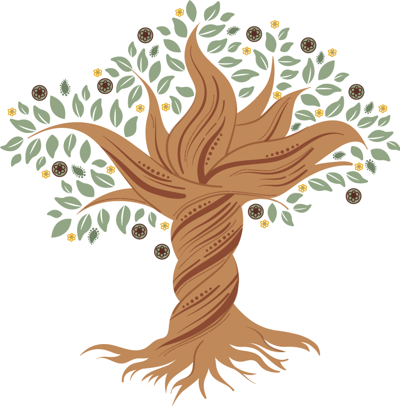 Floral rug tree of life weave - TenStickers