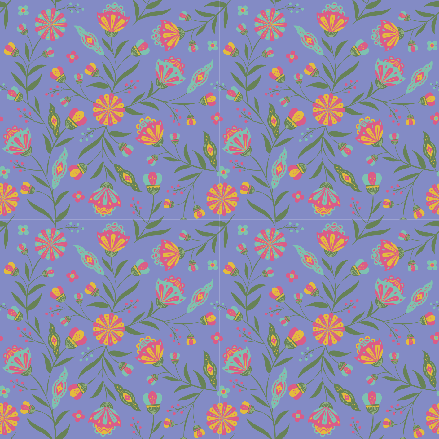 Floral rug with an adorable design for kids - TenStickers