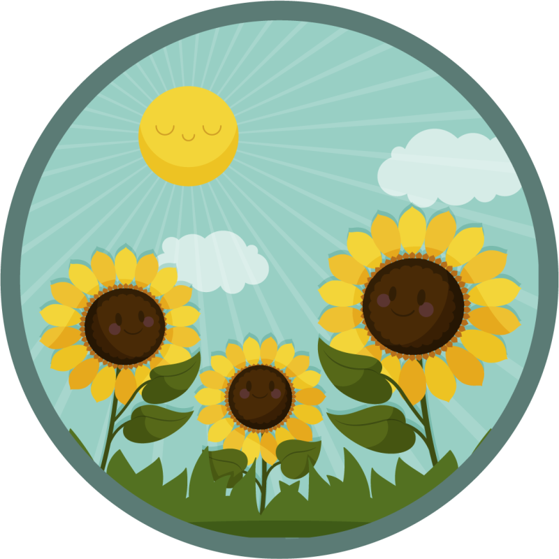 Floral rug flowers in the sun - TenStickers