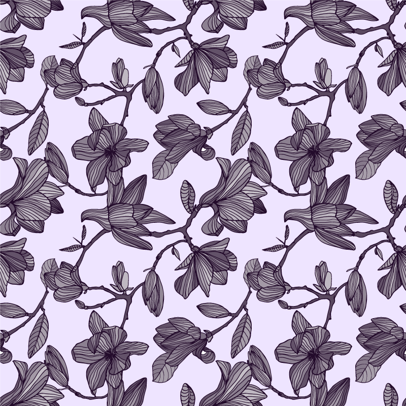 Floral rug with charming magnolia design - TenStickers