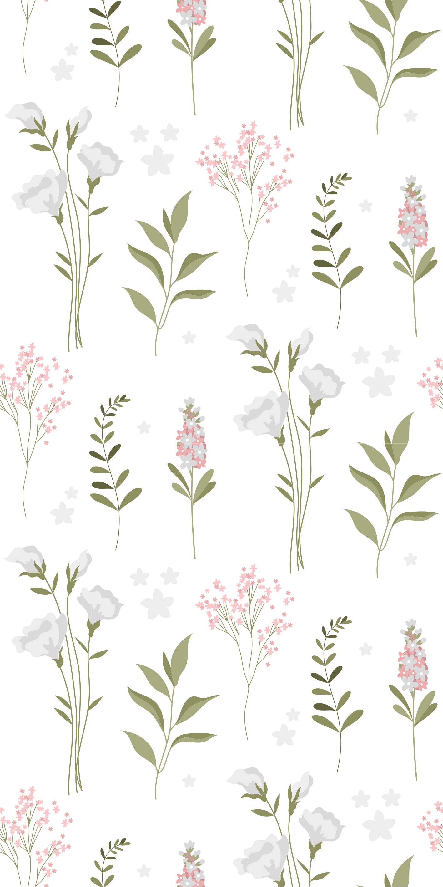 Flower rug with minimalist wildflower design - TenStickers