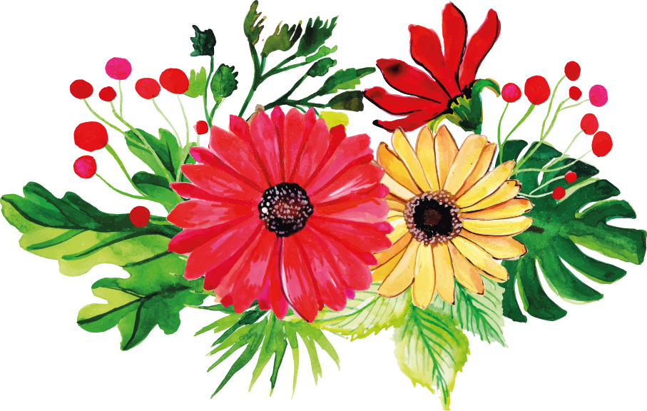 Floral rug with elegant horizontal design - TenStickers