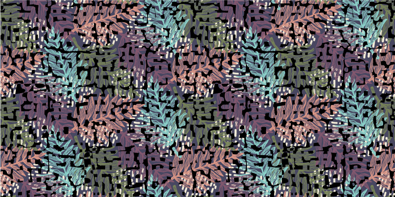 Colorful original splashy flora floral rug - TenStickers