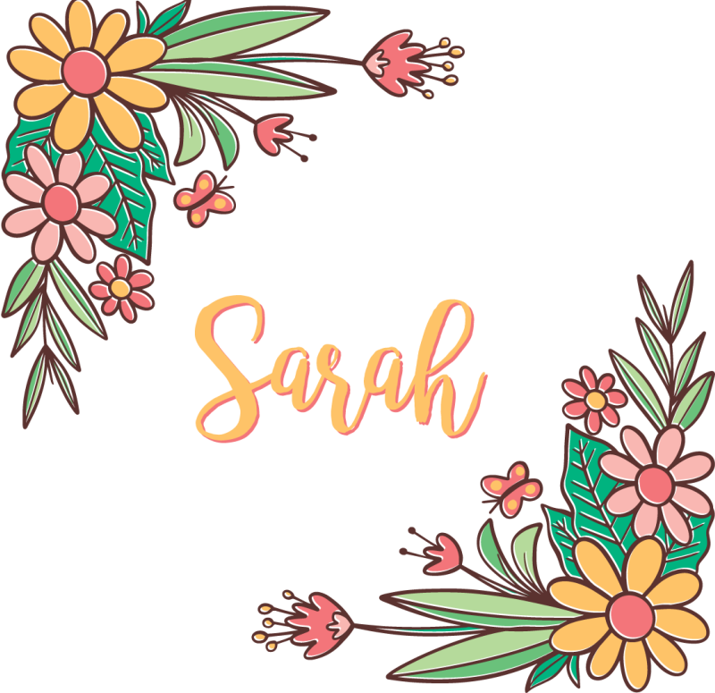Floral rug with customizable flower design - TenStickers