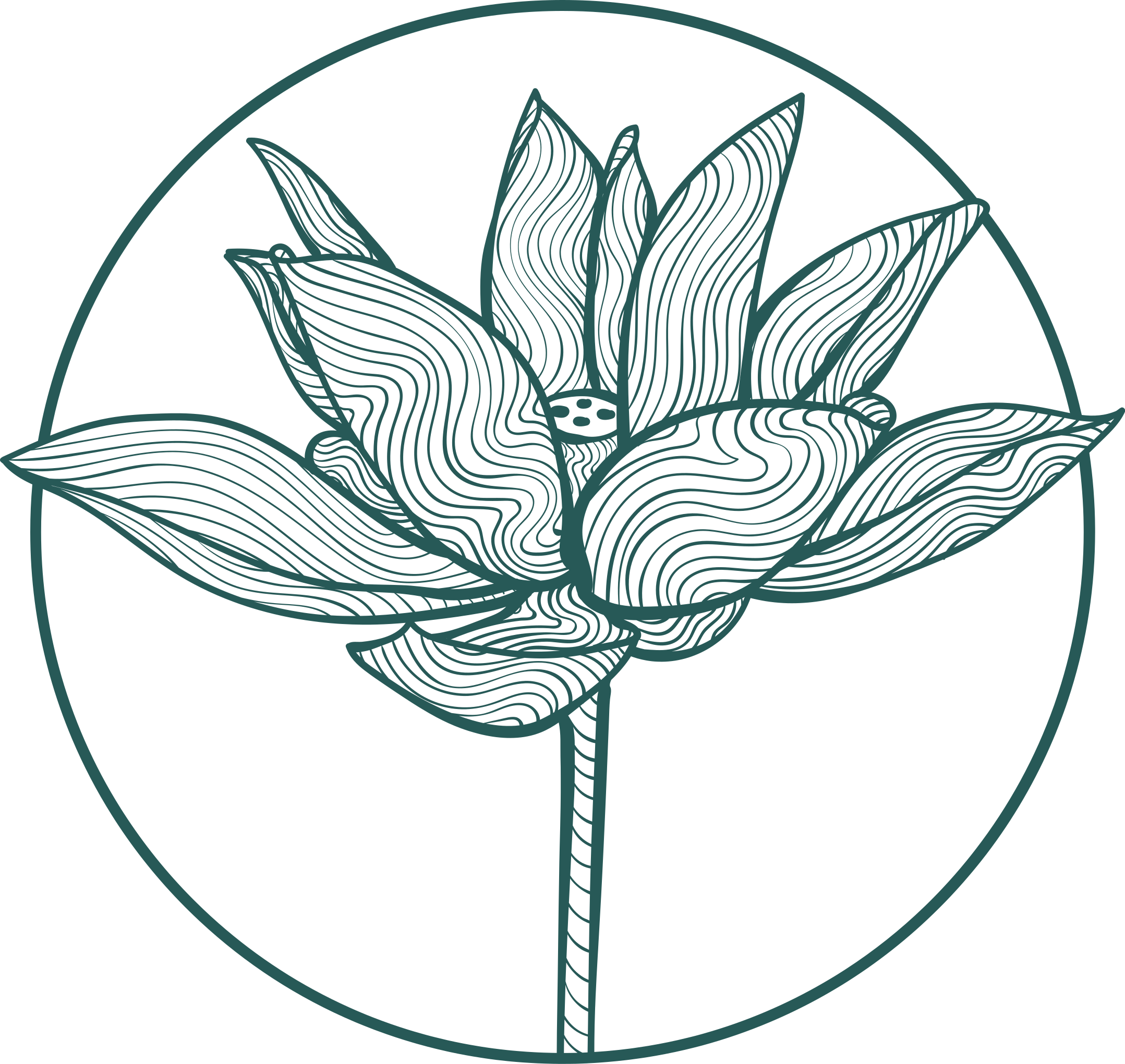 Floral rug with lotus flower blossom design - TenStickers