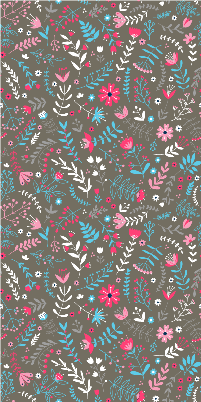 Floral rug in vibrant ditsy floral design - TenStickers