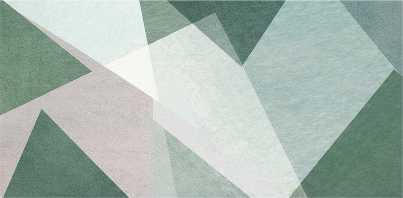 Geometric rug in sage green geometric overlays - TenStickers