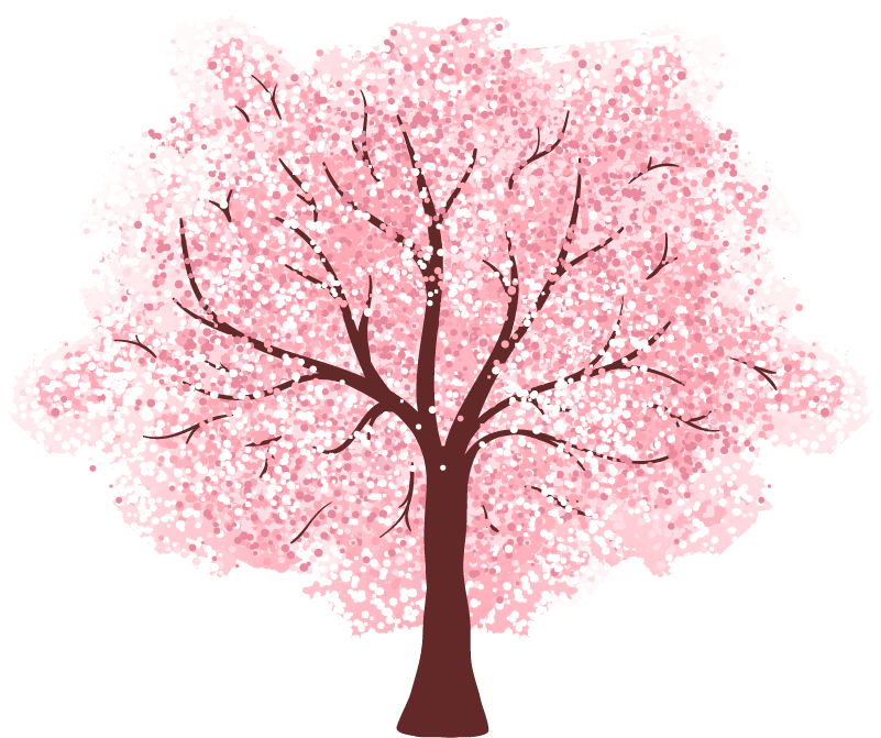 Floral rug cherry blossom tree - TenStickers
