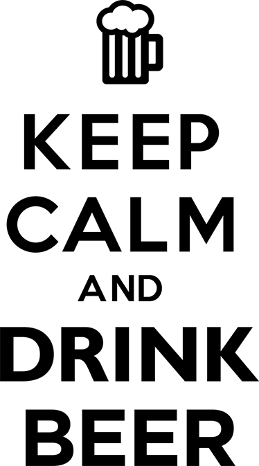 Calm and drink beer kitchen vinyl mat - TenStickers