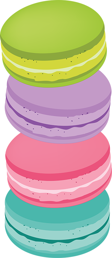 Colorful macarons kitchen vinyl mat - TenStickers