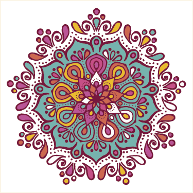 Colorful tiled mandala kitchen vinyl mat - TenStickers
