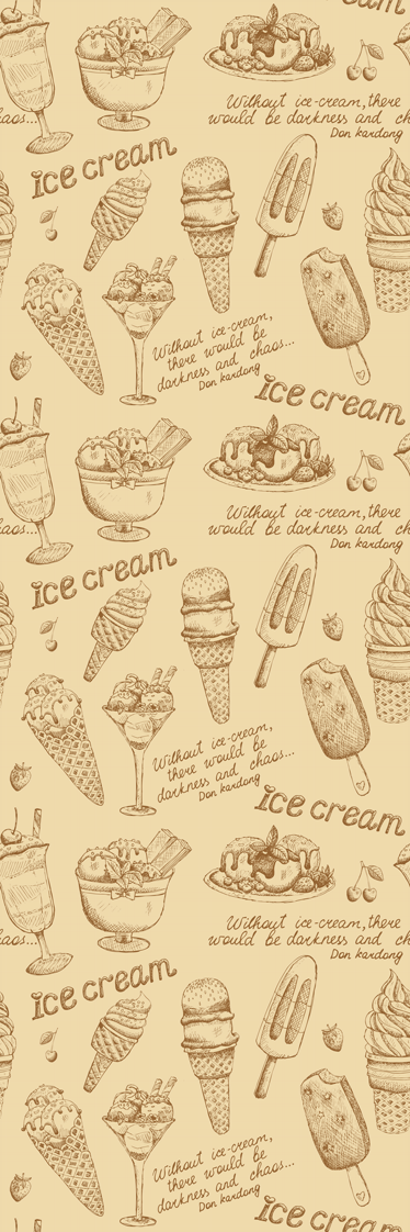 Vintage ice creams kitchen vinyl mat - TenStickers