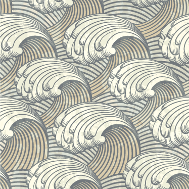 Vintage waves dining room rug - TenStickers