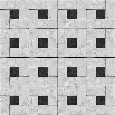 Dining room rug in grey stone tiles - TenStickers