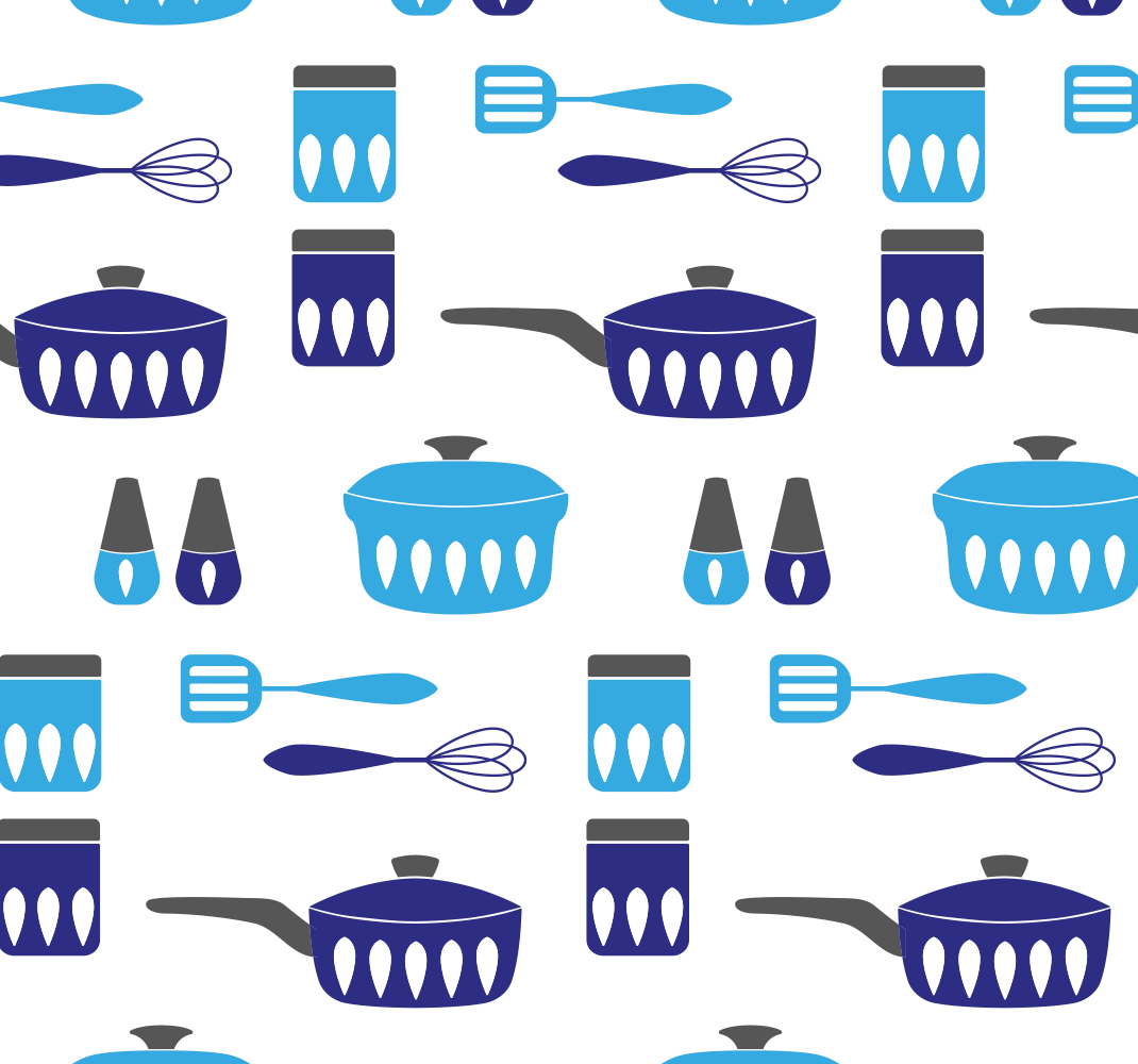 Kitchen vinyl mat kitchen utensils wallpaper - TenStickers