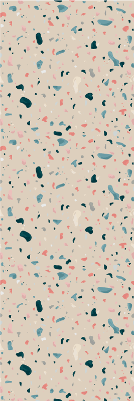 Kitchen vinyl mat hand painted terrazzo design - TenStickers