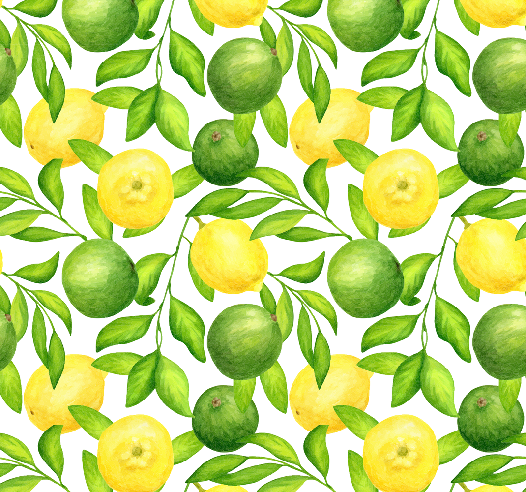 Kitchen vinyl mat lemons and limes design - TenStickers