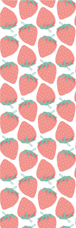 Kitchen vinyl mat seamless pastel strawberry pattern - TenStickers