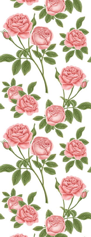 Kitchen vinyl mat flowerprint roses - TenStickers