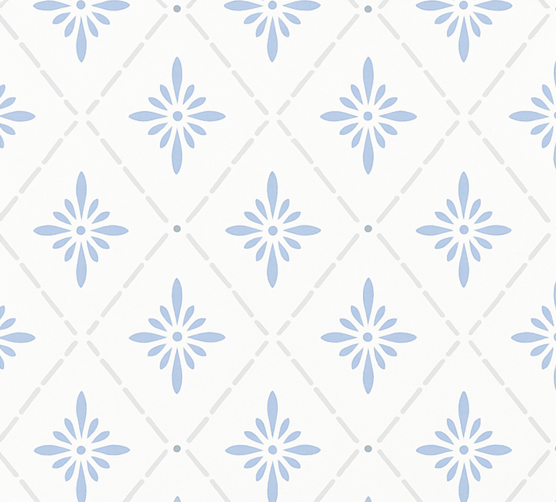 Kitchen vinyl mat blue diamond pattern - TenStickers