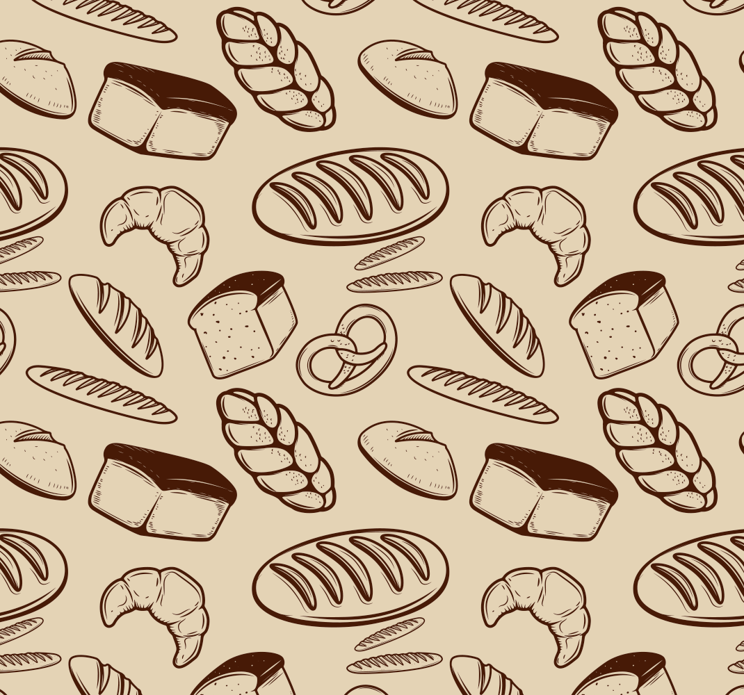Bakery seamless kitchen vinyl mat - TenStickers