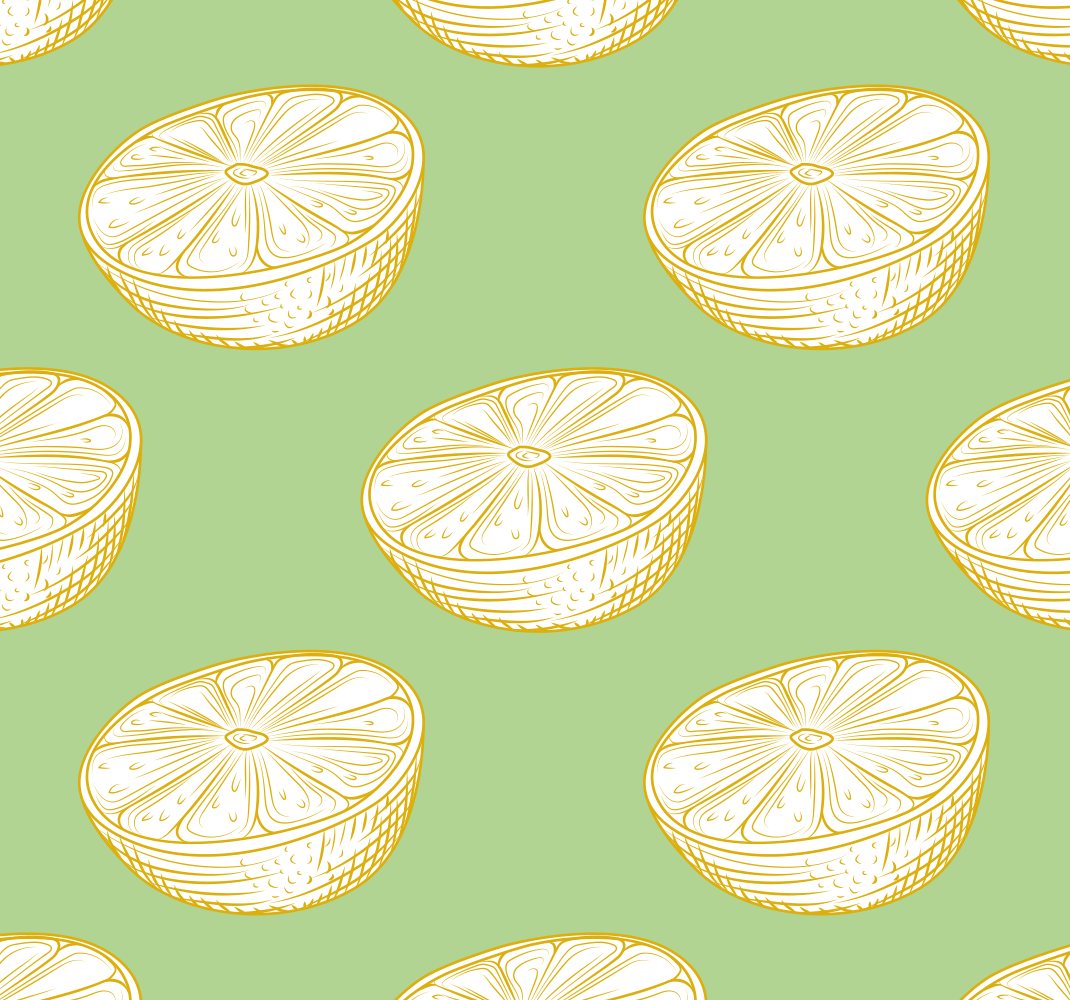 Kitchen vinyl mat with hand-drawn lemon design - TenStickers