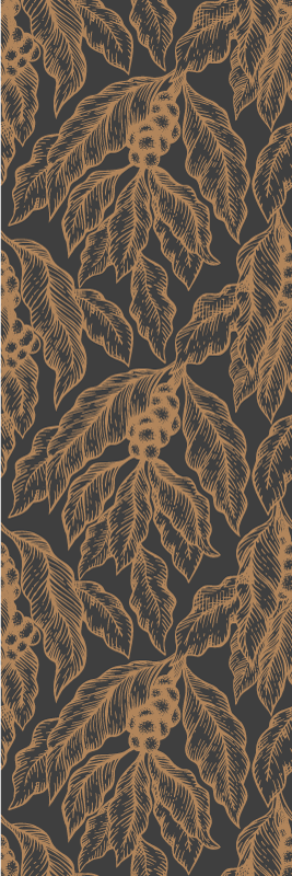Kitchen vinyl mat with coffee tree branch design - TenStickers