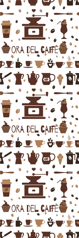 Kitchen vinyl mat coffee break - TenStickers