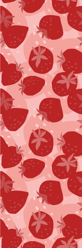 Kitchen vinyl mat with abstract seamless red strawberries - TenStickers