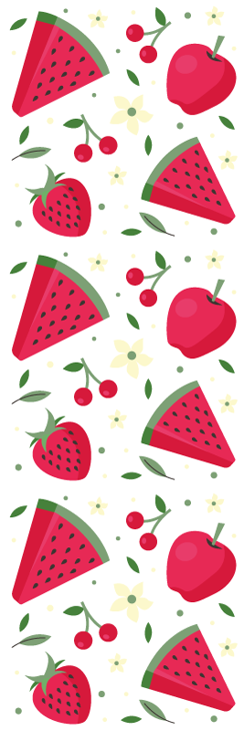 Kitchen vinyl mat with assorted fruit designs - TenStickers