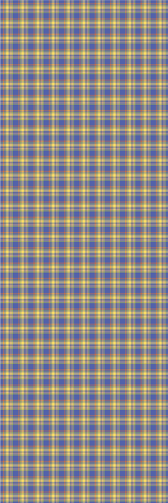 Kitchen vinyl mat in blue check tartan pattern - TenStickers