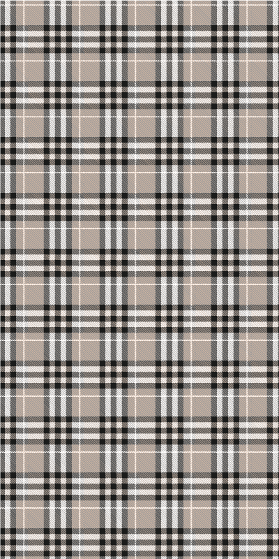 Kitchen vinyl mat traditional scottish grey tartan - TenStickers