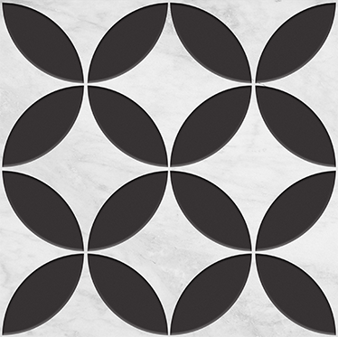 Bathroom mat with hydraulic floral design - TenStickers