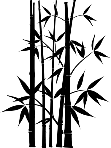 Bathroom mat bamboo plant bathroom decor adhesive - TenStickers