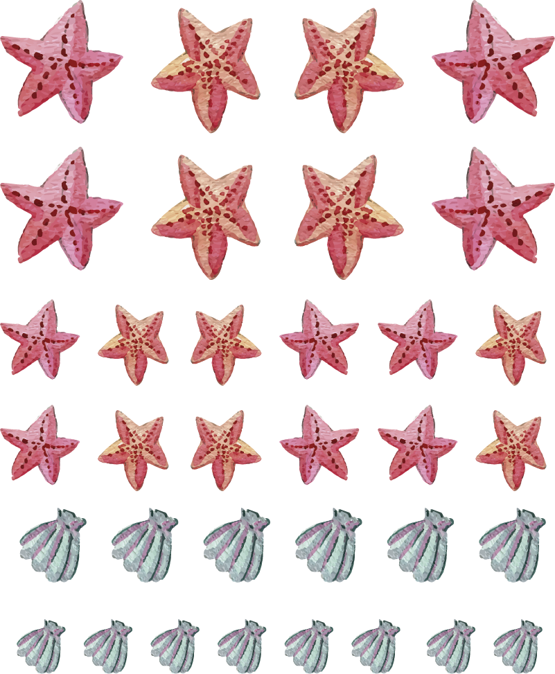 Bathroom mat starfish design - TenStickers