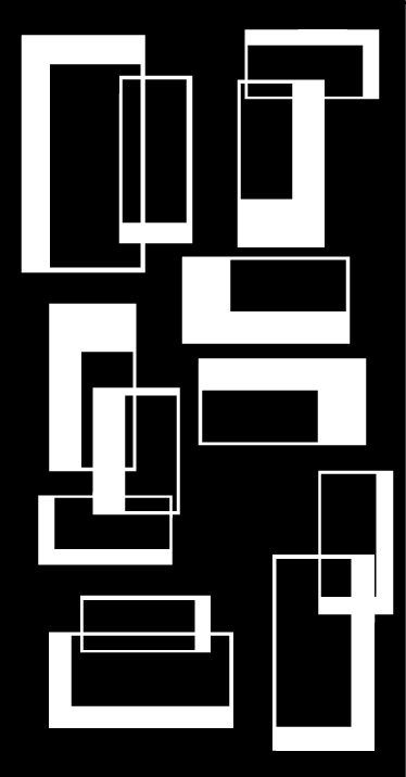 Minimalistic rectangles bathroom mat - TenStickers