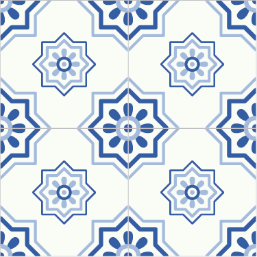 Bathroom mat blue tile adhesive - TenStickers