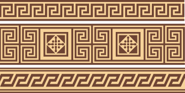 Greek pattern bathroom mat - TenStickers
