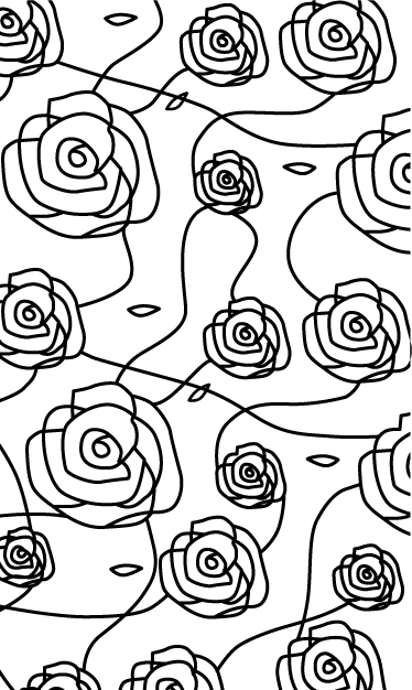 Bathroom mat with minimalist roses design - TenStickers