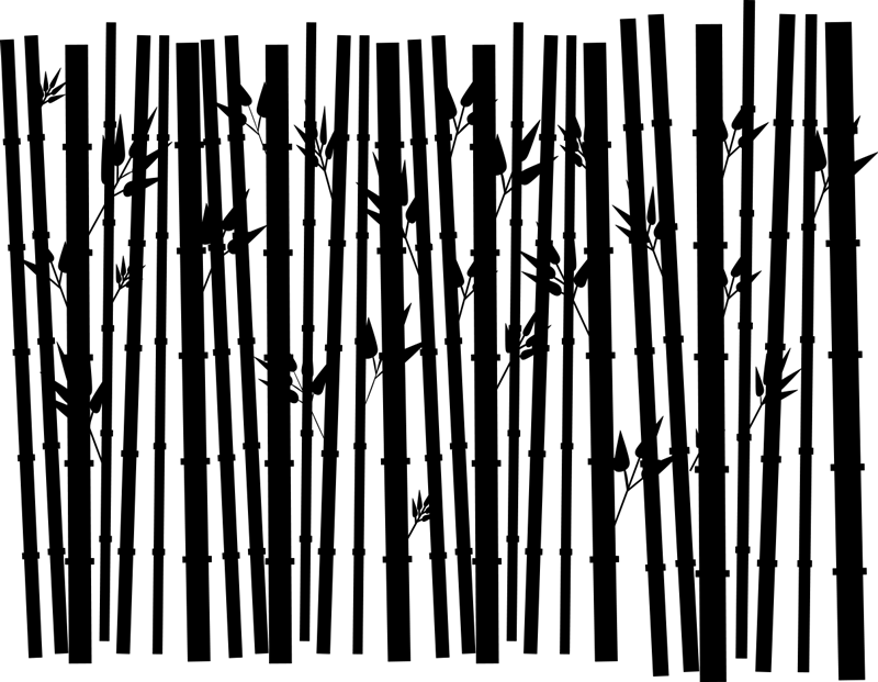 Bamboo plants bathroom mat - TenStickers