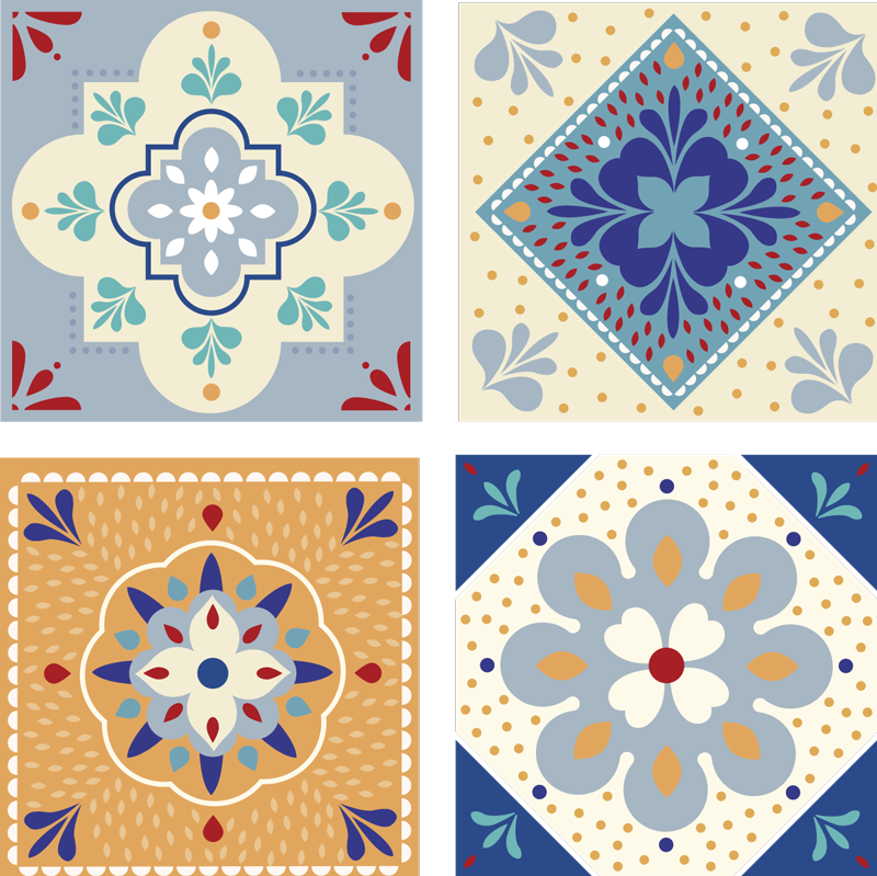 Colorful palette bathroom mat - TenStickers