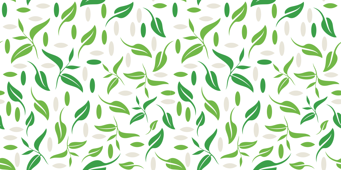 Floral rug with small green leaves pattern - TenStickers