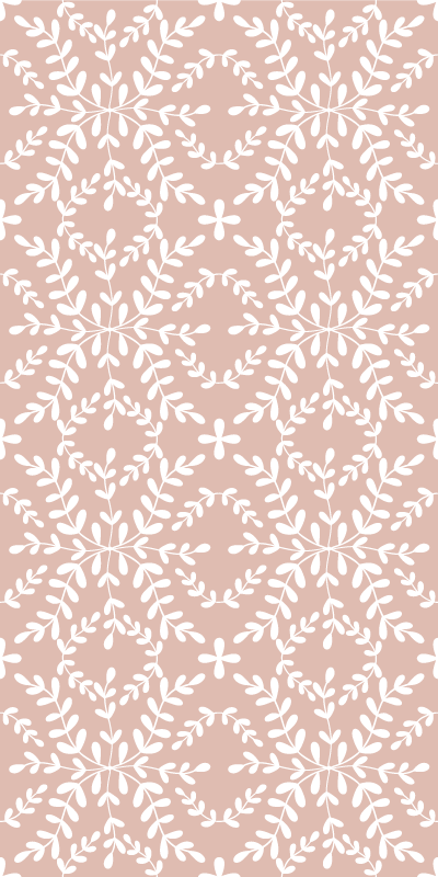 Floral rug with vintage ornamental leaf design - TenStickers