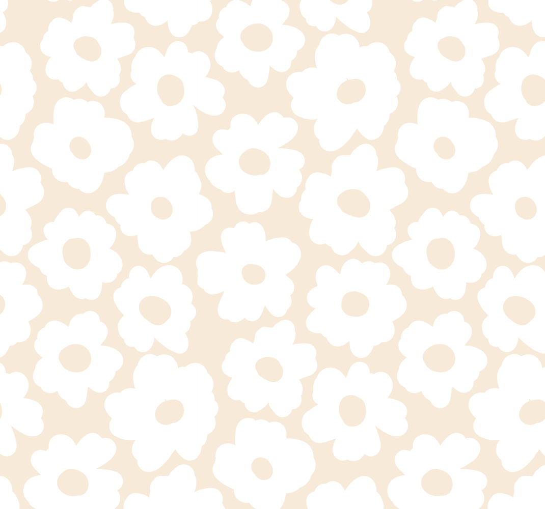 Floral rug white poppy rug - TenStickers