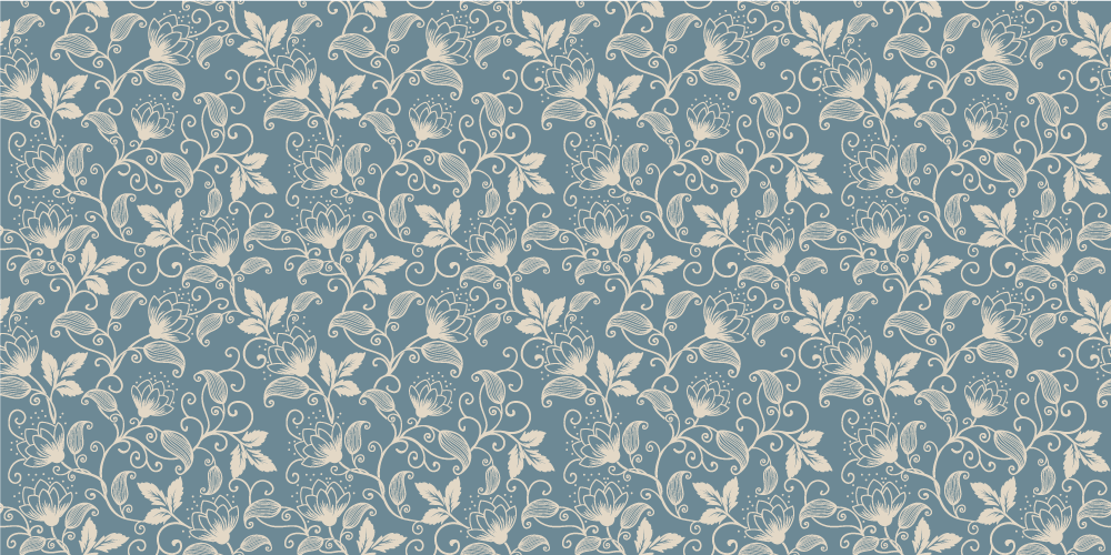 Floral rug with floral motif design - TenStickers