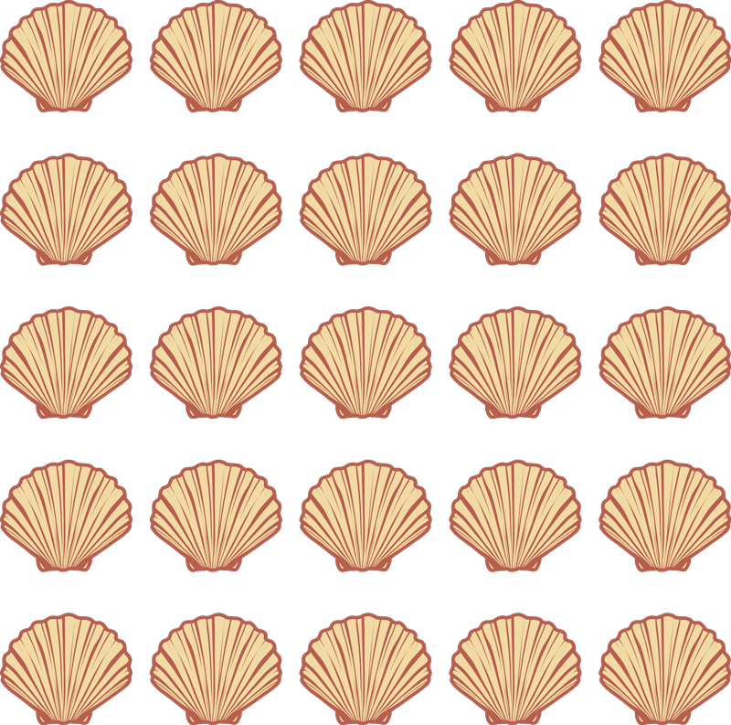 Floral rug with seashell design - TenStickers