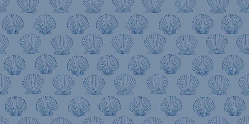 Floral rug with shell pattern design - TenStickers