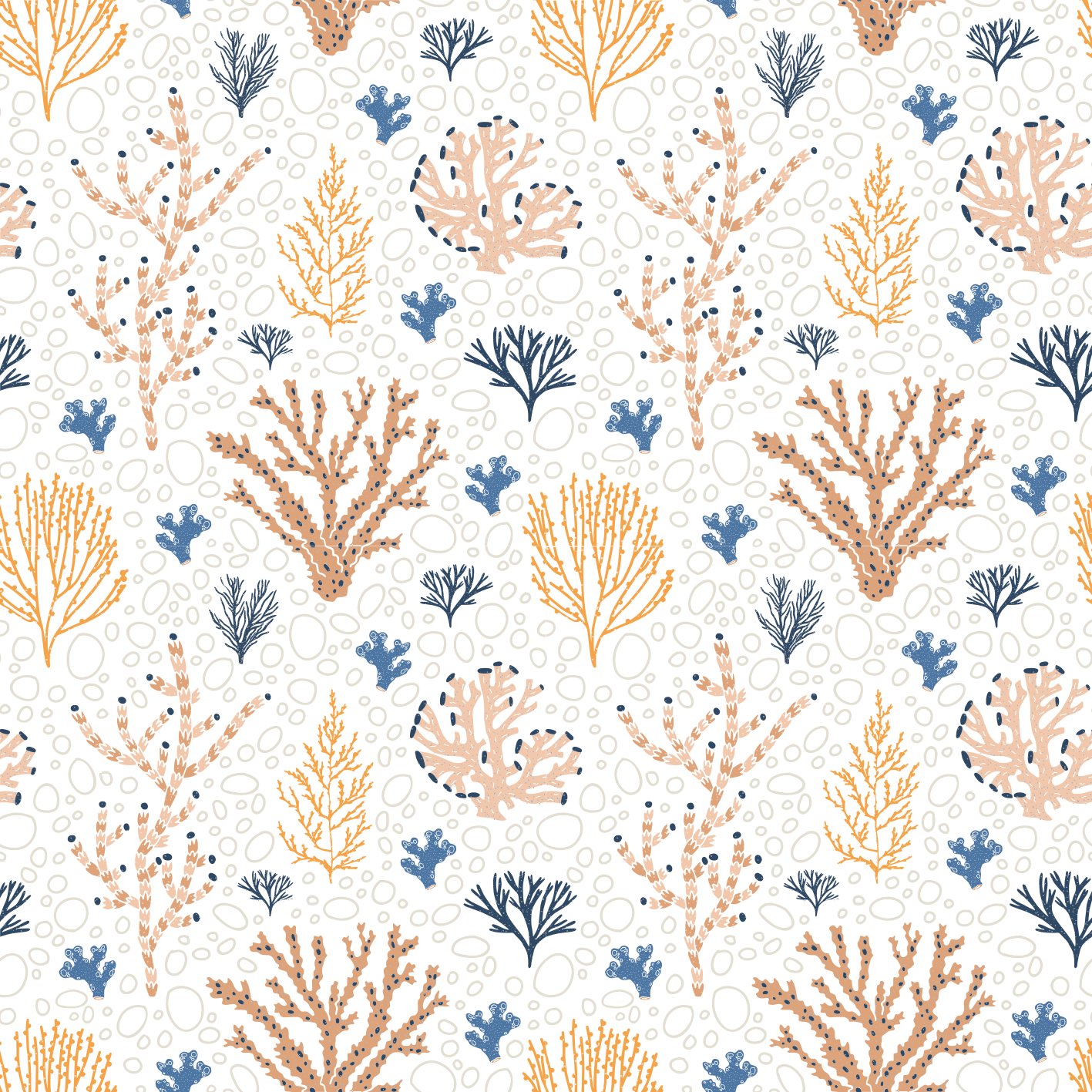 Floral rug with elegant coral design - TenStickers