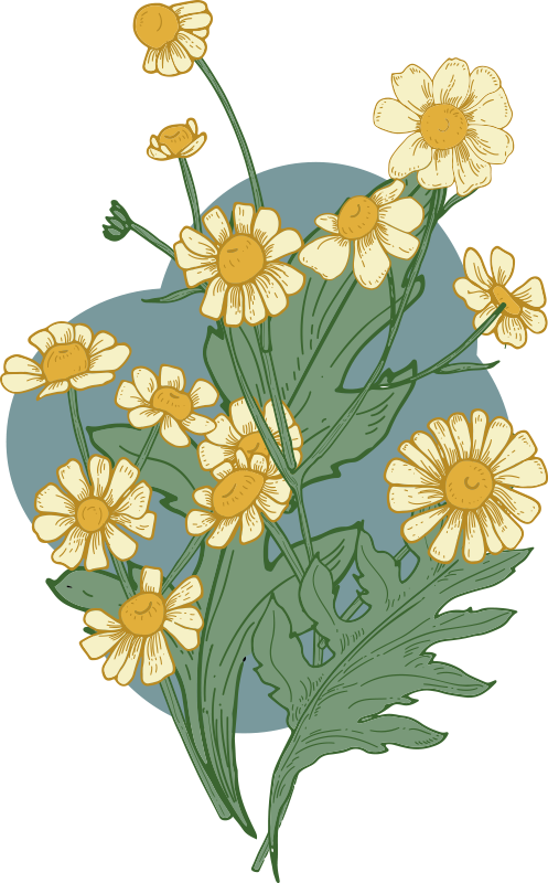 Floral rug in lively blossom arrangement - TenStickers
